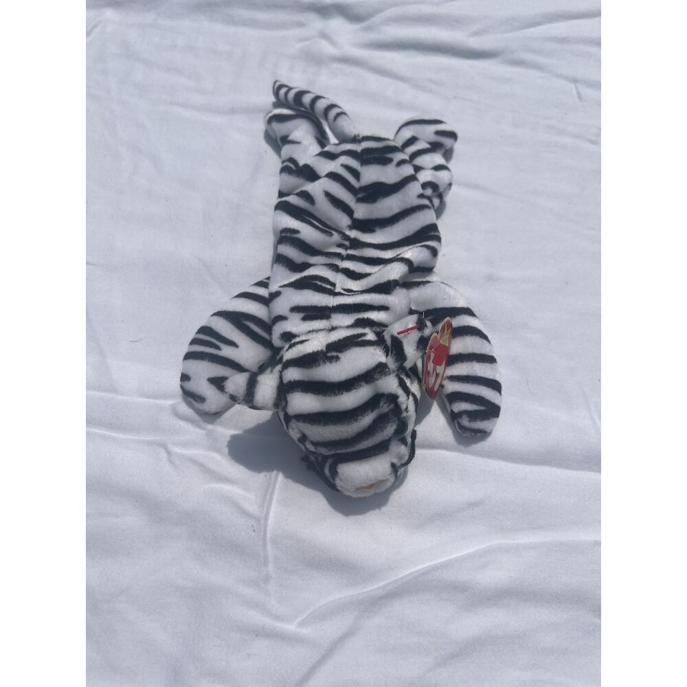 Ty Original Beanie Baby Blizzard The White Tiger Retired B.D. 12/12/1996 #4163